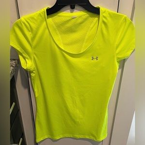 Neon Yellow Under Armour Dri-Fit Short Sleeve Tee